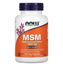 Метилсульфонілметан, MSM, Methylsulfonylmethane, Now Foods, 1000 мг, 120 вегетаріанських капсул