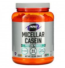Міцелярний казеїн, Micellar Casein, Now Foods, Sports, порошок швидкого приготування, без ароматизаторів, 816 г