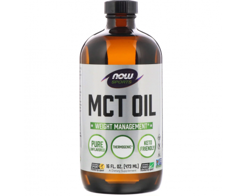 Масло МСТ для схуднення, MCT Oil, Now Foods, Sports, без смаку, 473 мл