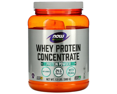 Сироватковий протеїн, концентрат, Whey Protein Concentrate, Now Foods, Sports, порошок, без смаку, 680 г
