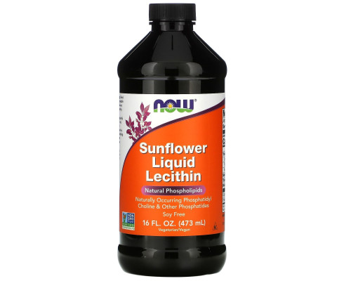 Лецитин соняшниковий, Lecithin, Now Foods, рідкий, 473 мл