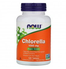 Хлорела, Chlorella, Now Foods, 1000 мг, 120 таблеток