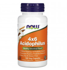 Пробіотики, 4x6 Acidophilus, Now Foods, 120 рослинних капсул