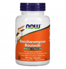 Сахароміцети буларді, Saccharomyces Boulardii, Now Foods, 5 млрд. КУО, 120 вегетаріанських капсул