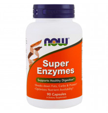 Ферменти для травлення, Super Enzymes, Now Foods, 90 капсул