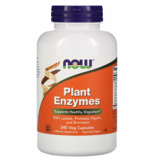 Ензими (Plant Enzymes), Now Foods, ферменти, 240 вегетаріанських капсул