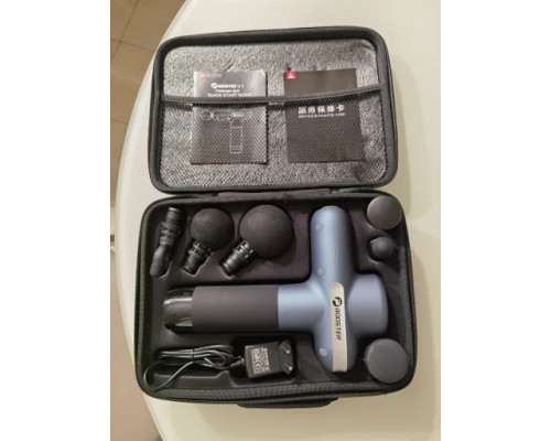 Професійний перкусійний масажер Booster Lightsaber U1 (24v) – синій масажний пістолет для відновлення та релаксації