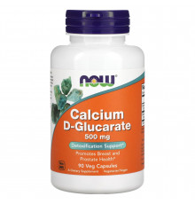Кальцій D-глюкарат, Calcium D-Glucarate, Now Foods, 500 мг, 90 вегетаріанських капсул