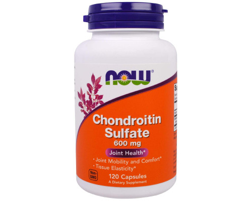 Хондроітин сульфат, Chondroitin Sulfate, NOW Foods, 600 мг, 120 капсул