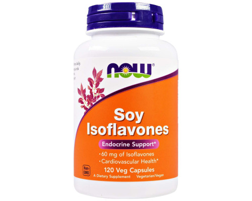 Соєві ізофлавони, Soy Isoflavones, Now Foods, 120 вегетаріанських капсул