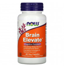 Вітаміни для пам'яті, Brain Elevate, Now Foods, 60 вегетаріанських капсул