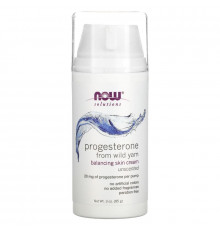 Крем з прогестероном, Cream Progesterone, Now Foods, Solutions, балансуючий крем для шкіри, без запаху, 85 г