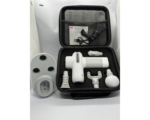 Компактний перкусійний масажер Booster Lightsaber Mini White з кейсом у комплекті