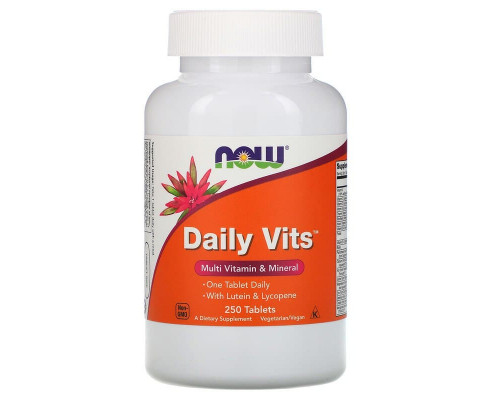 Мультивітаміни і мінерали, Daily Vits, Now Foods, 250 таблеток
