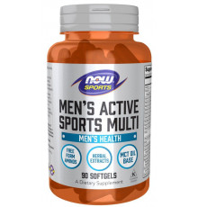 Мультивітаміни для чоловіків, Men's Active Sports Multi, Now Foods, Sports, 90 гелевих капсул