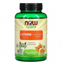 L-лізин для кішок, L-Lysine for Cats, Now Foods, Pets, 226,8 г