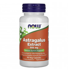 Екстракт Астрагалу, Astragalus, Now Foods, 500 мг, 90 вегетаріанських капсул