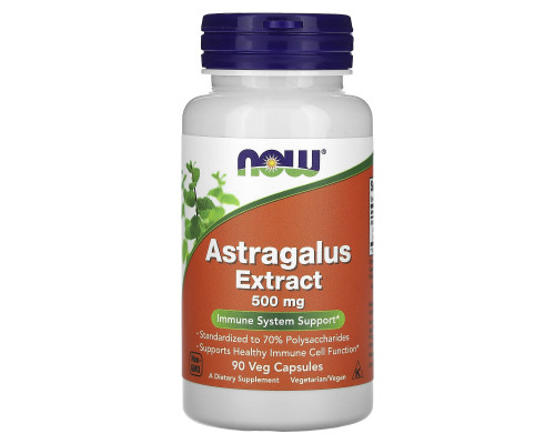 Екстракт Астрагалу, Astragalus, Now Foods, 500 мг, 90 вегетаріанських капсул