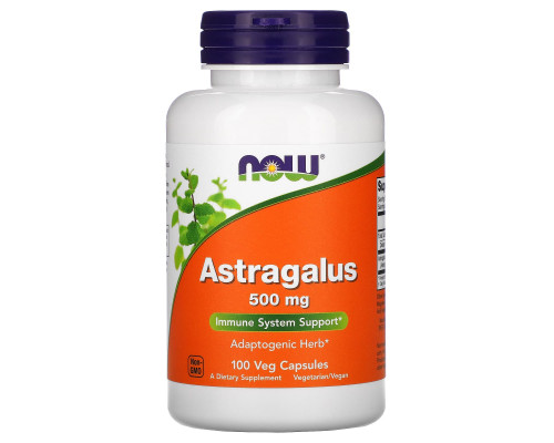 Астрагал, Astragalus, Now Foods, 500 мг, 100 вегетаріанських капсул