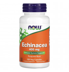 Ехінацея, Echinacea, Now Foods, 400 мг, 100 вегетаріанських капсул