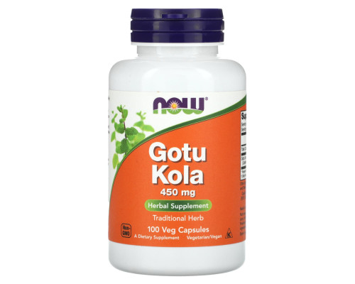 Готу кола (Gotu Kola), Now Foods, 450 мг, 100 вегетаріанських капсул