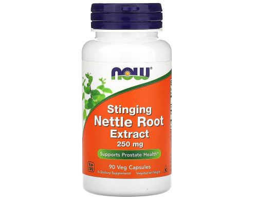 Корінь кропиви, Nettle Root, Now Foods, екстракт, 250 мг, 90 вегетаріанських капсул