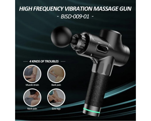 Перкусійний ударний масажер для тіла MASSAGE GUN MAX 30 - масажний пістолет