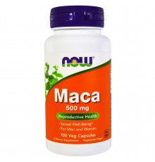 Мака (Maca), Now Foods, 500 мг, 100 вегетаріанських капсул