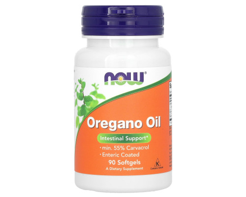Масло орегано, Oregano Oil, Now Foods, 90 гелевих капсул