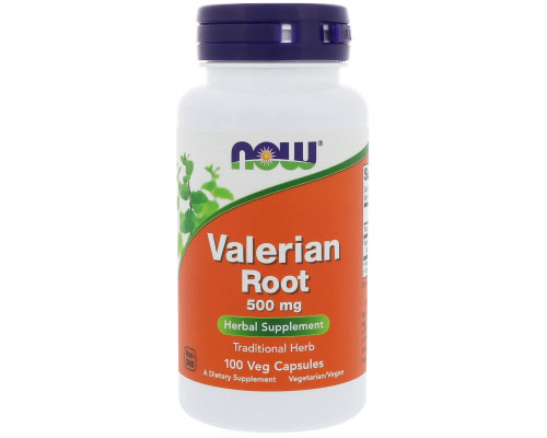 Корінь Валеріани, Valerian Root, Now Foods, 500 мг, 100 вегетаріанських капсул