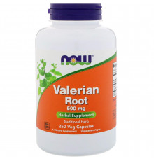 Корінь Валеріани, Valerian Root, Now Foods, 500 мг, 250 вегетаріанських капсул