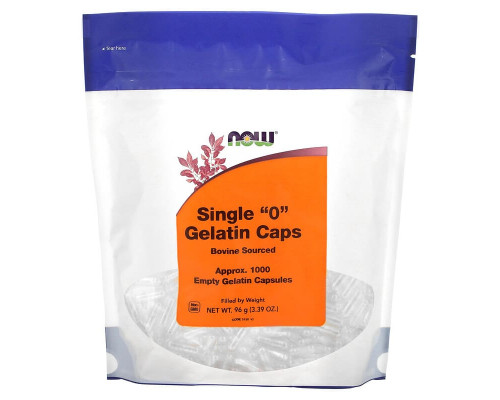Порожні капсули "0", Single "0" Gelatin Caps, Now Foods, 1000 порожніх желатинових капсул (96 г)