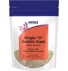 Порожні капсули "0", Single "0" Gelatin Caps, Now Foods, 250 порожніх желатинових капсул (24 г)