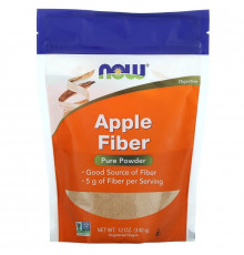 Яблучне волокно, Apple Fiber, Now Foods, чистий порошок, 340 г