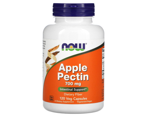 Яблучний пектин, Apple Pectin, Now Foods, 700 мг, 120 вегетаріанських капсул