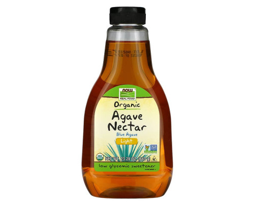 Нектар Агави, Real Food, Agave Nectar, Now Foods, органічний, світлий, 660 г