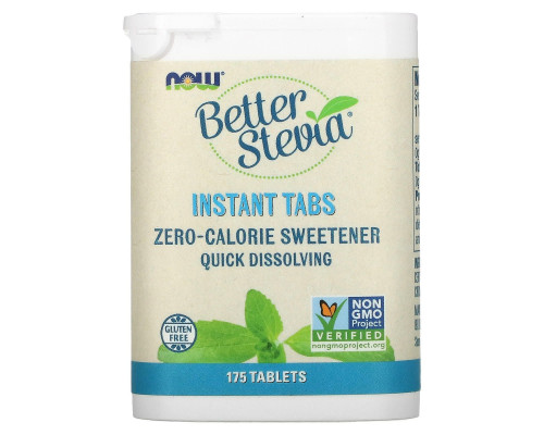 Стевія, Better Stevia, Now Foods, швидкорозчинні таблетки, 175 таблеток