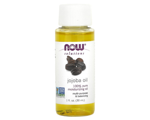 Масло жожоба, Pure Jojoba Oil, Now Foods, Solutions, 30 мл
