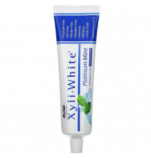 Зубна паста-гель з м'ятою та харчовою содою, Toothpaste Gel, Now Foods, Solutions, без фтору, 181 г