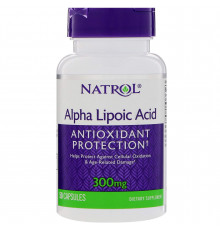Альфа-ліпоєва кислота, Alpha Lipoic Acid, Natrol, 300 мг, 50 капсул