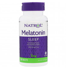 Мелатонин, Melatonin, Natrol, 3 мг, 120 таб.