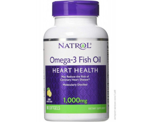 Риб'ячий жир Омега-3, Omega-3 30%, Natrol, 1000 мг, 90 капсул