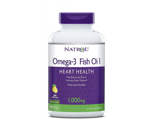 Риб'ячий жир в капсулах, Omega-3 Fish Oil, Natrol, 1000 мг, 150 капсул