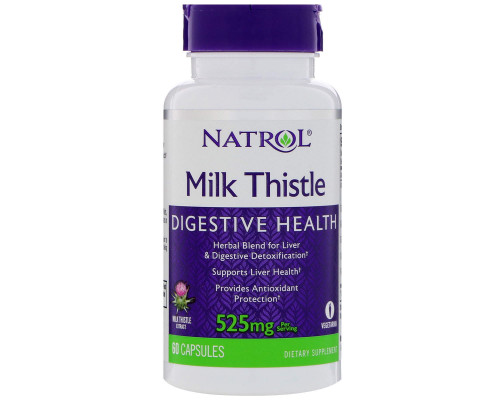 Розторопша, Milk Thistle, Natrol, 525 мг, 60 капсул