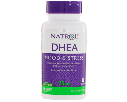 Дегідроепіандростерон, DHEA, Natrol, 25 мг, 180 таблеток