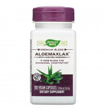 Каскара саграда з алое, AloeMaxLax, Nature's Way, 360 мг, 100 веганських капсул