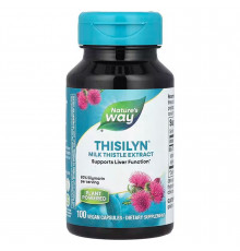 Підтримка печінки, Thisilyn®, Milk Thistle Extract, Nature's Way, екстракт розторопші плямистої, 100 веганських капсул