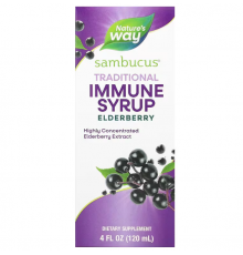 Чорна бузина, підтримка імунітету, Sambucus, Nature's Way, 50 мг, сироп, 120 мл