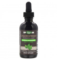 Рідкий хлорофіл, Chlorophyll Drops, Nature's Way, зі смаком м'яти, 59 мл
