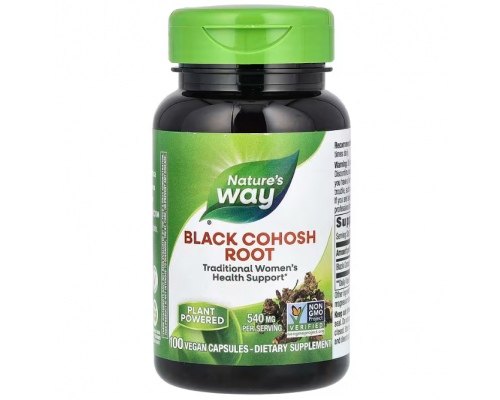 Клопогон (Циміцифуга), Black Cohosh, Nature's Way, корінь, 540 мг, 100 веганьких капсул